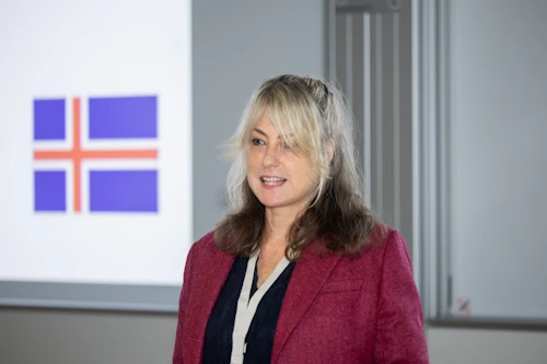 Rachel Witkin frá Bretlandi var aðalfyrirlesari á ráðstefnunni