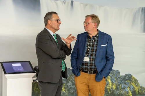 Willum Þór Þórsson heilbrigðisráðherra og Jón Helgi Björnsson forstjóri Heilbrigðisstofnunar Norðurlands