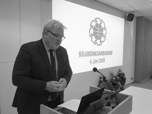 Sigurður Ingi Jóhannsson, samgöngu- og sveitarstjórnarráðherra, flutti ávarp á aðalfundi Bílgreinasambands Íslands.