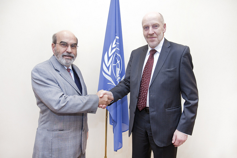 Steingrímur J Sigfússon og José Graziano da Silva forstjóri Alþjóða matvælastofnunar SÞ