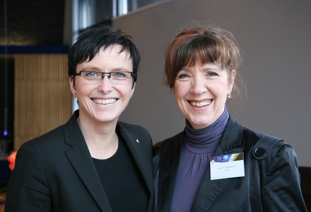 Kolbrún Halldórsdóttir umhverfisráðherra og Heidi Grande Røys